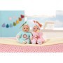 BABY born Bebelus Ingeras 18 cm cu zornaitoare si clema de prins la carut sau patut cu hainute roz sau albastre